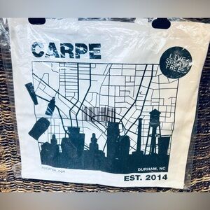Carpe City Map Tote Bag- New in bag, few small‎ printing spots